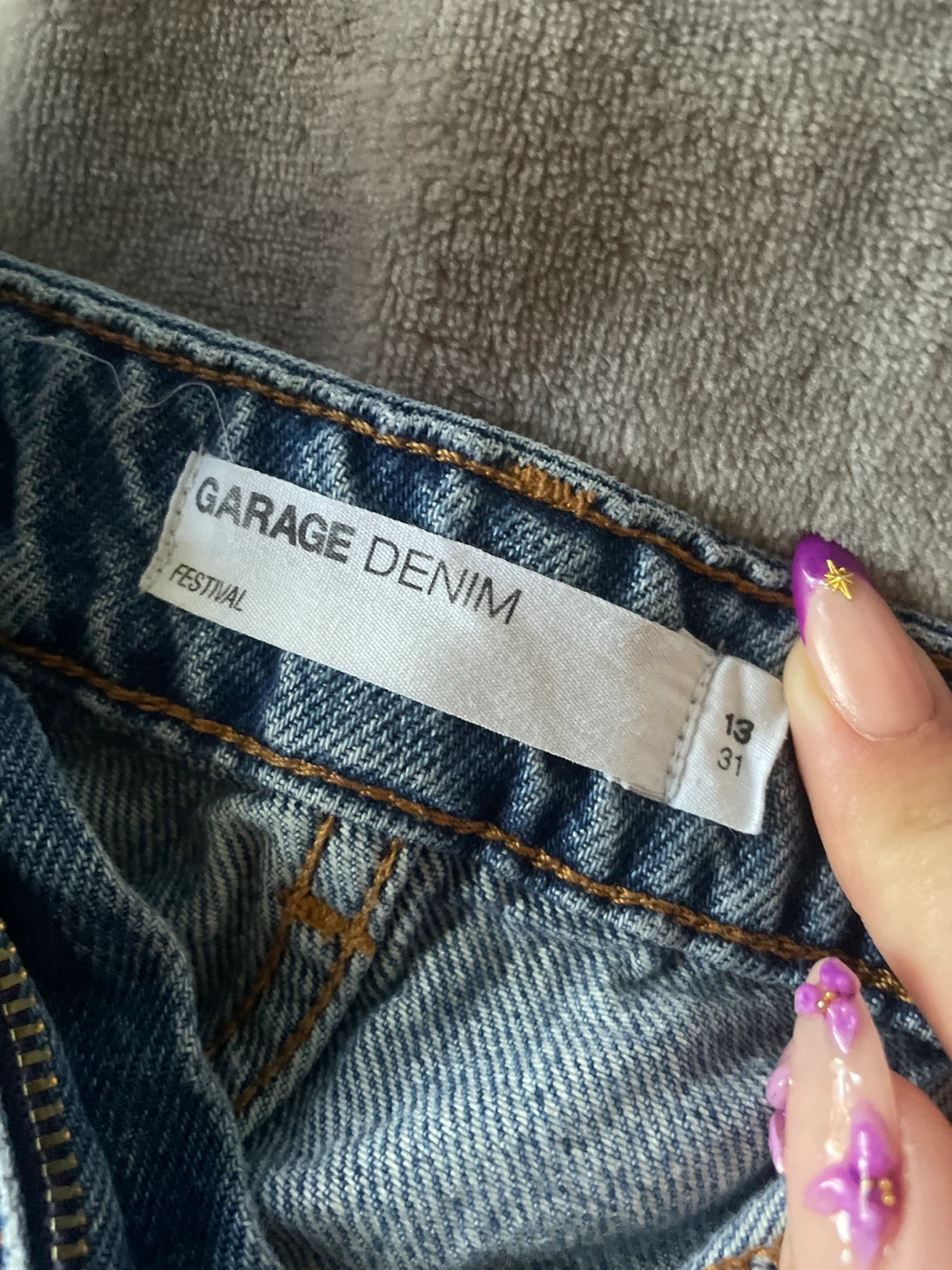 Garage Denim Festival Ripped Shorts - Size 13 - photo 3