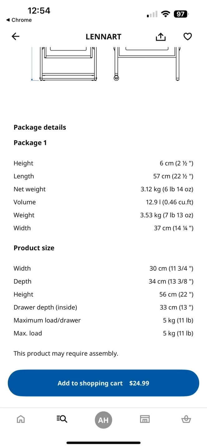 IKEA Lennart Drawer Unit - Black Mesh image indicator(4)