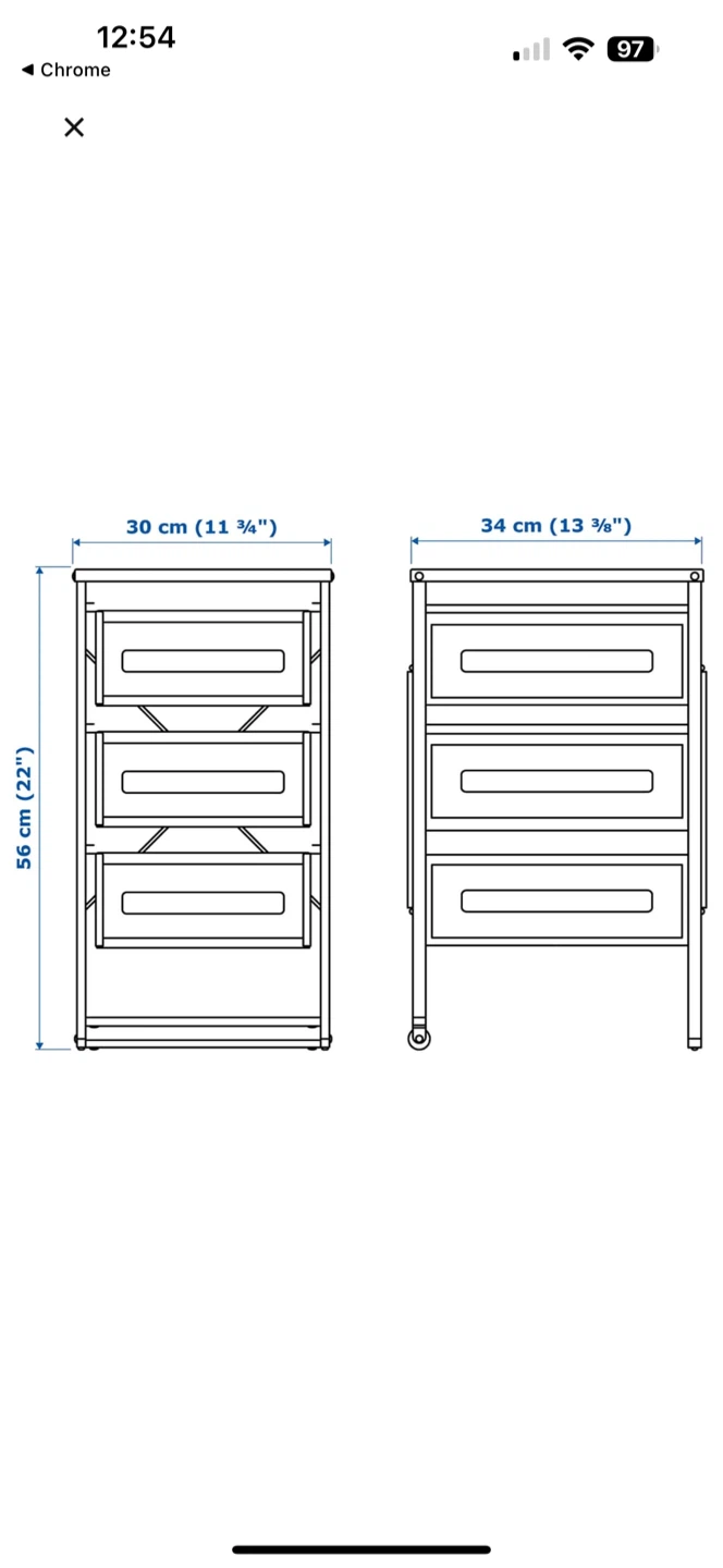 IKEA Lennart Drawer Unit - Black Mesh - photo 3