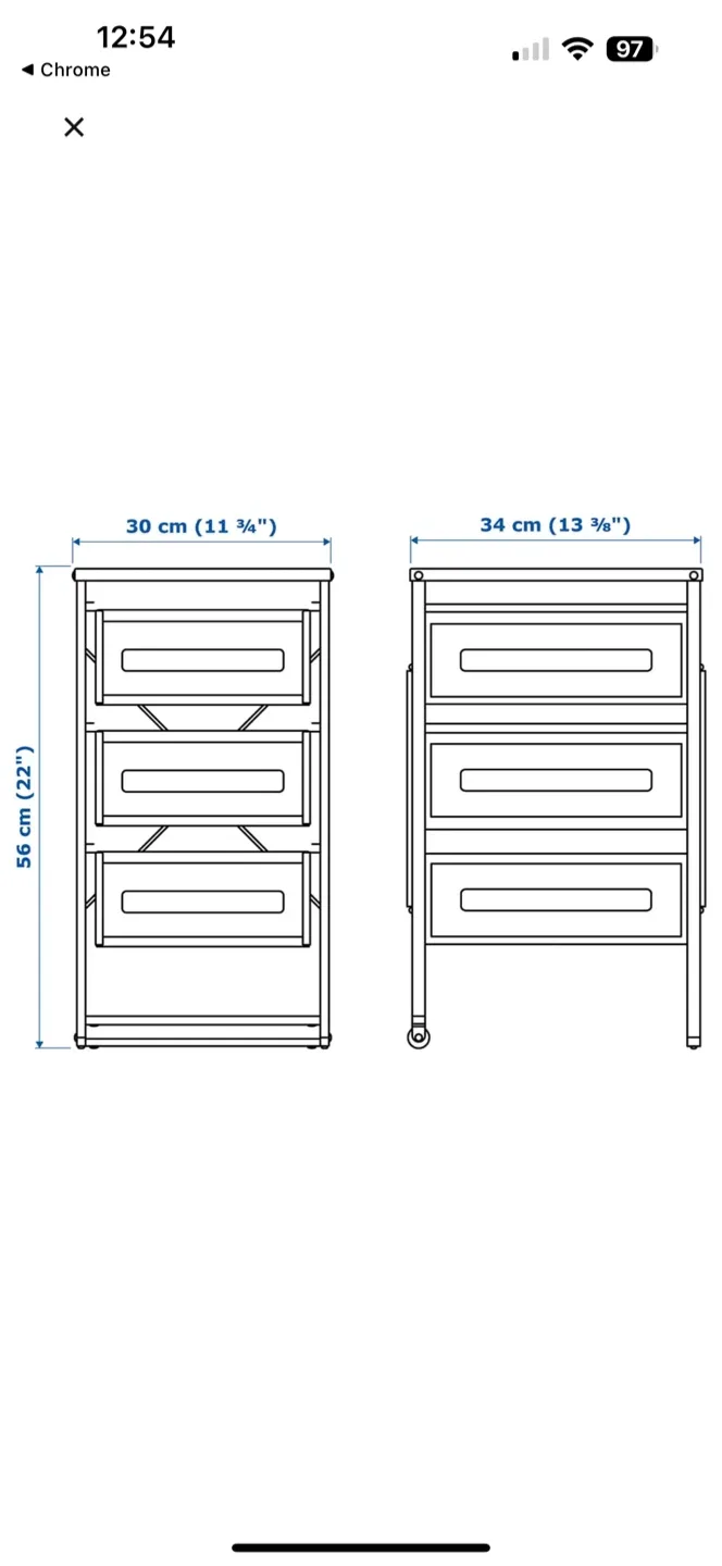 IKEA Lennart Drawer Unit - Black Mesh image indicator(3)