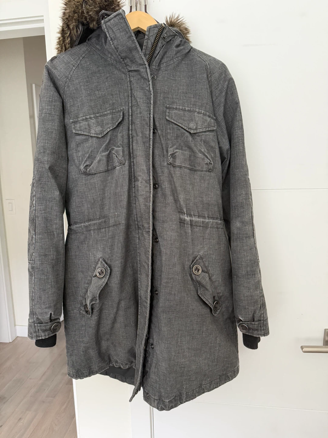 Community Grey Winter Parka - Size Large