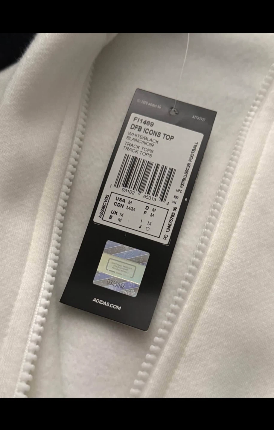 Adidas DFB Icons Top - White/Black, Size M - photo 2