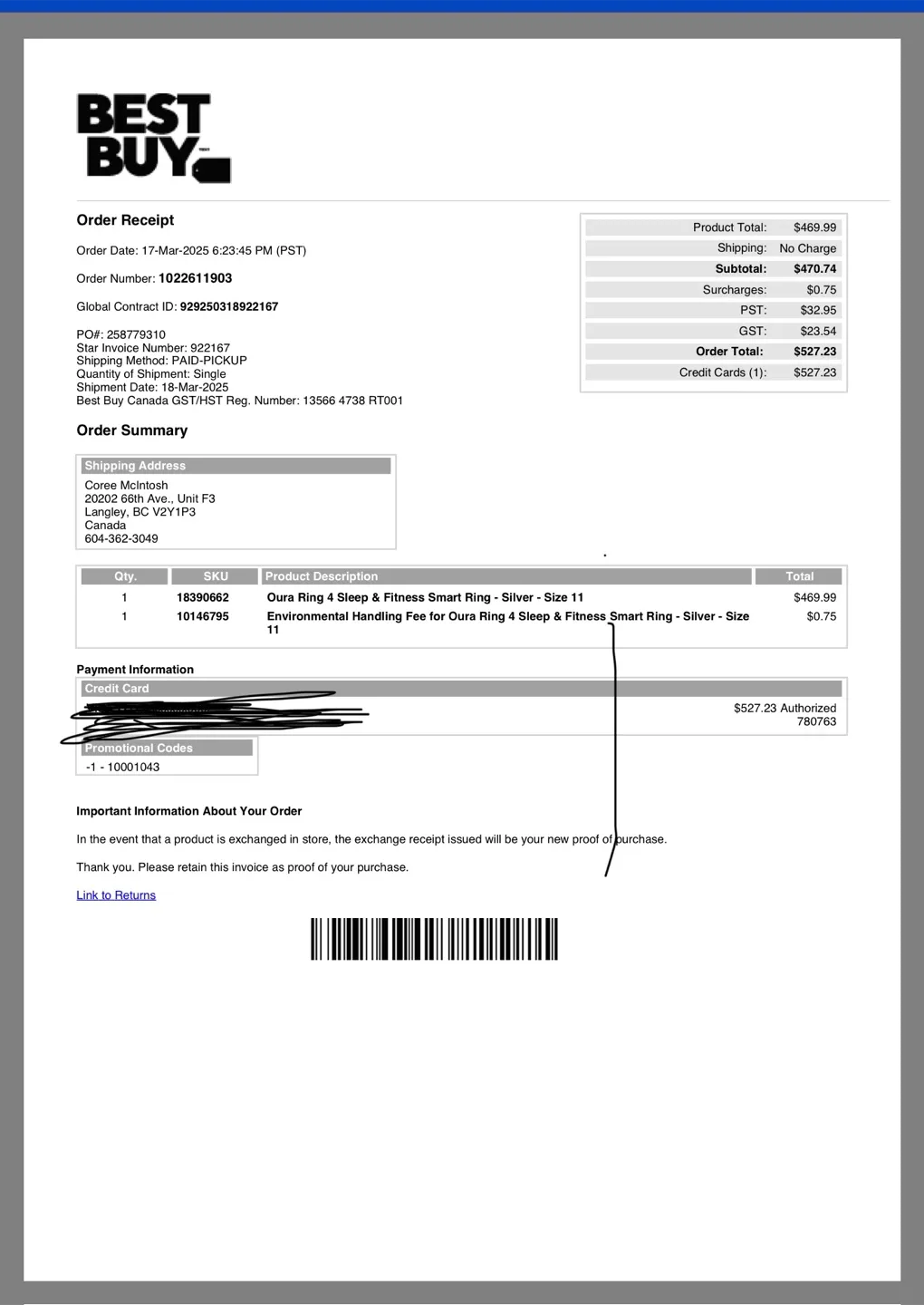 Oura Ring 4 Sleep & Fitness Smart Ring - Size 11 image indicator(3)