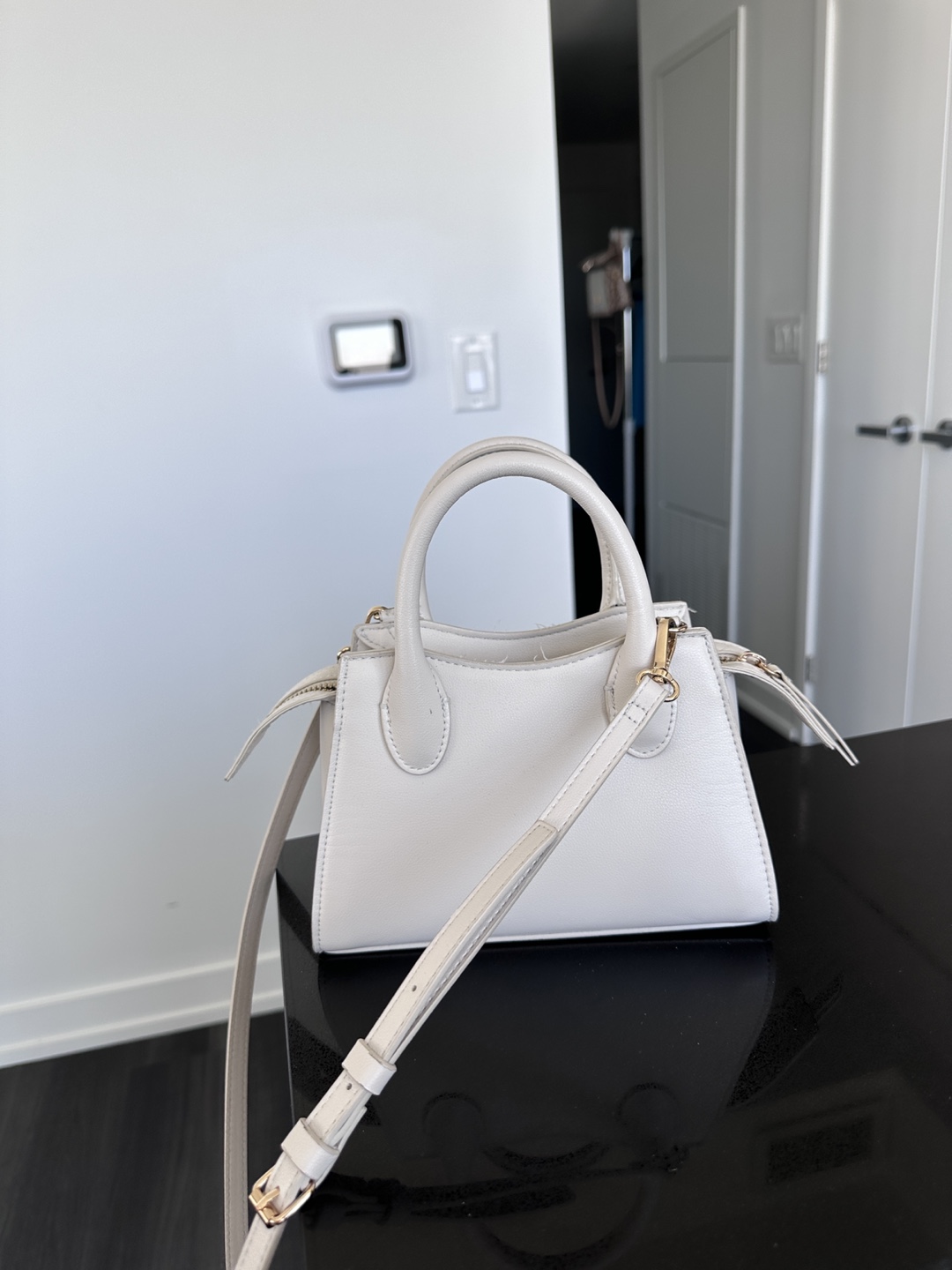 White Mini Top Handle Bag H&M