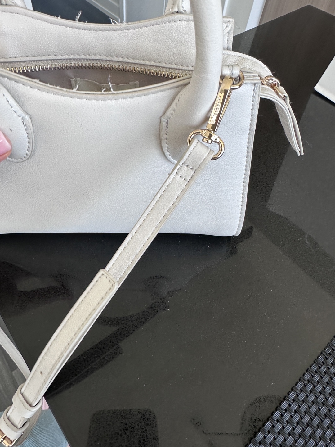 White Mini Top Handle Bag H&M - photo 3