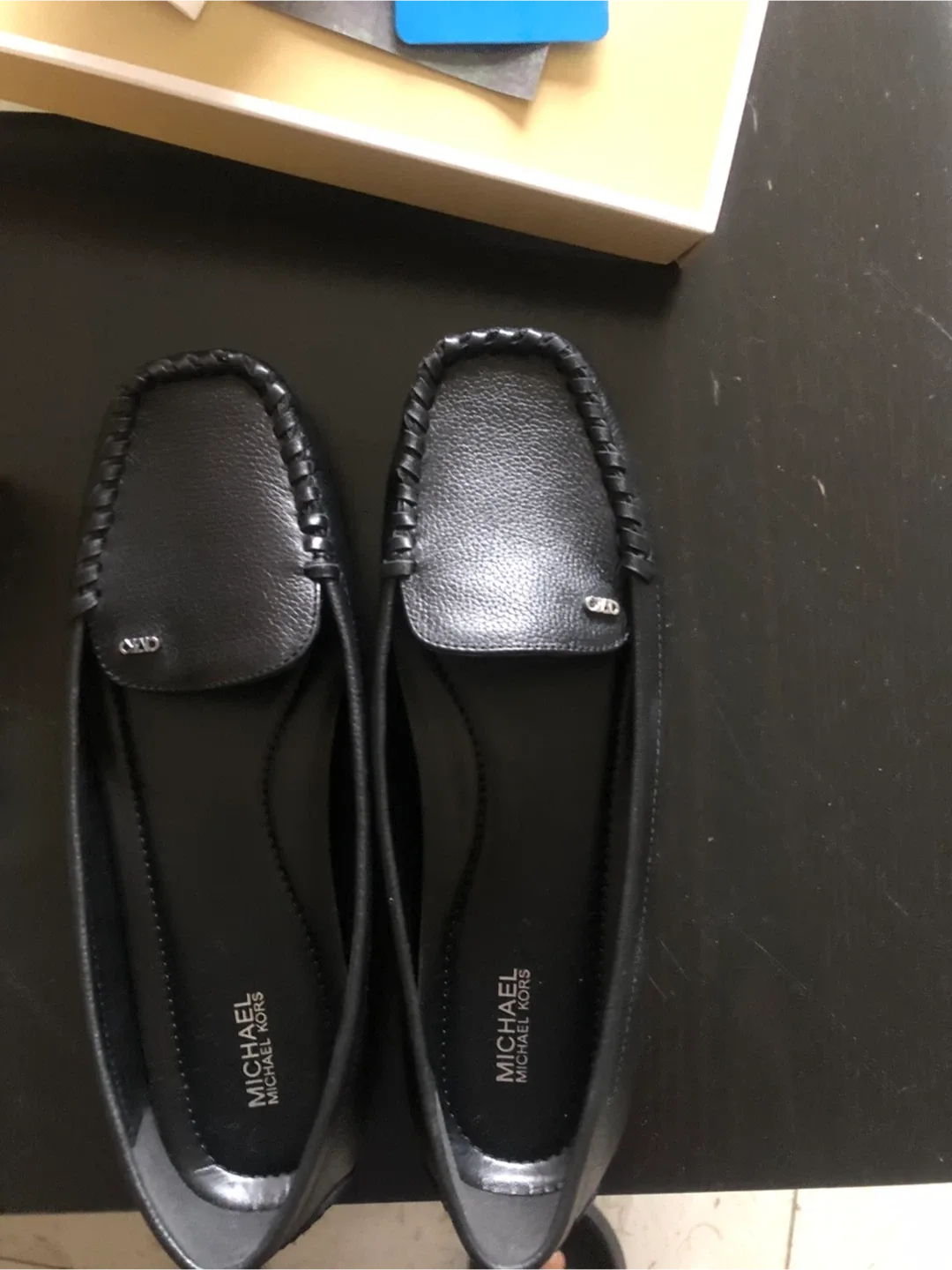 Michael Kors Black Leather Loafers