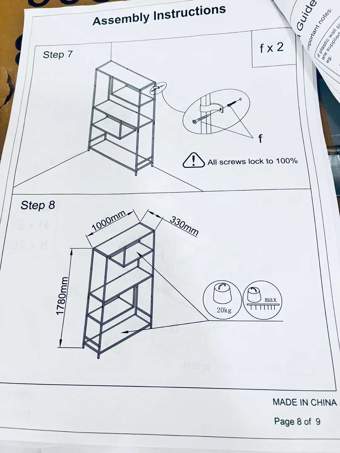 Geometric Bookshelf, Tall Modern White,  Engineered Wood, Metal image indicator(4)
