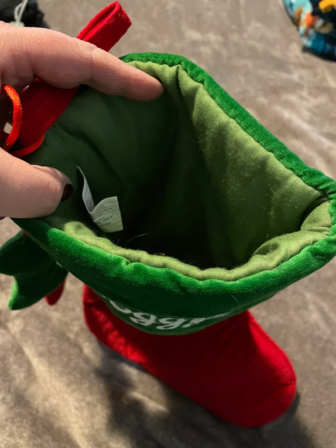 Doggy Christmas Stocking - Red & Green image indicator(4)