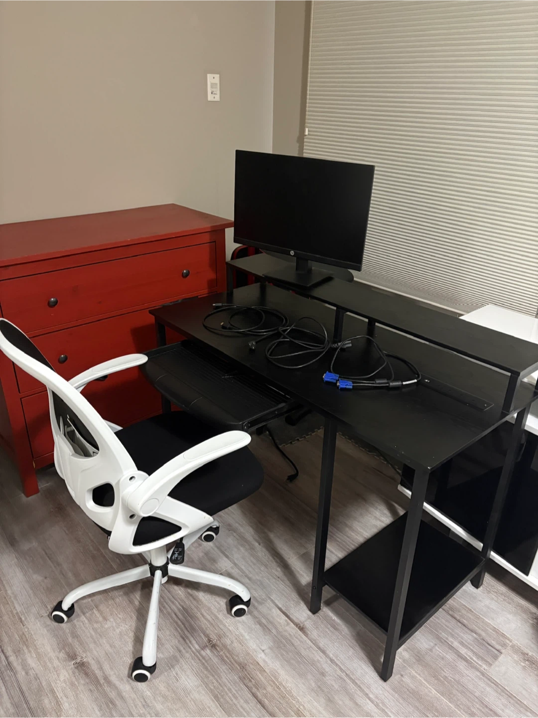 Black Computer Desk with Chair