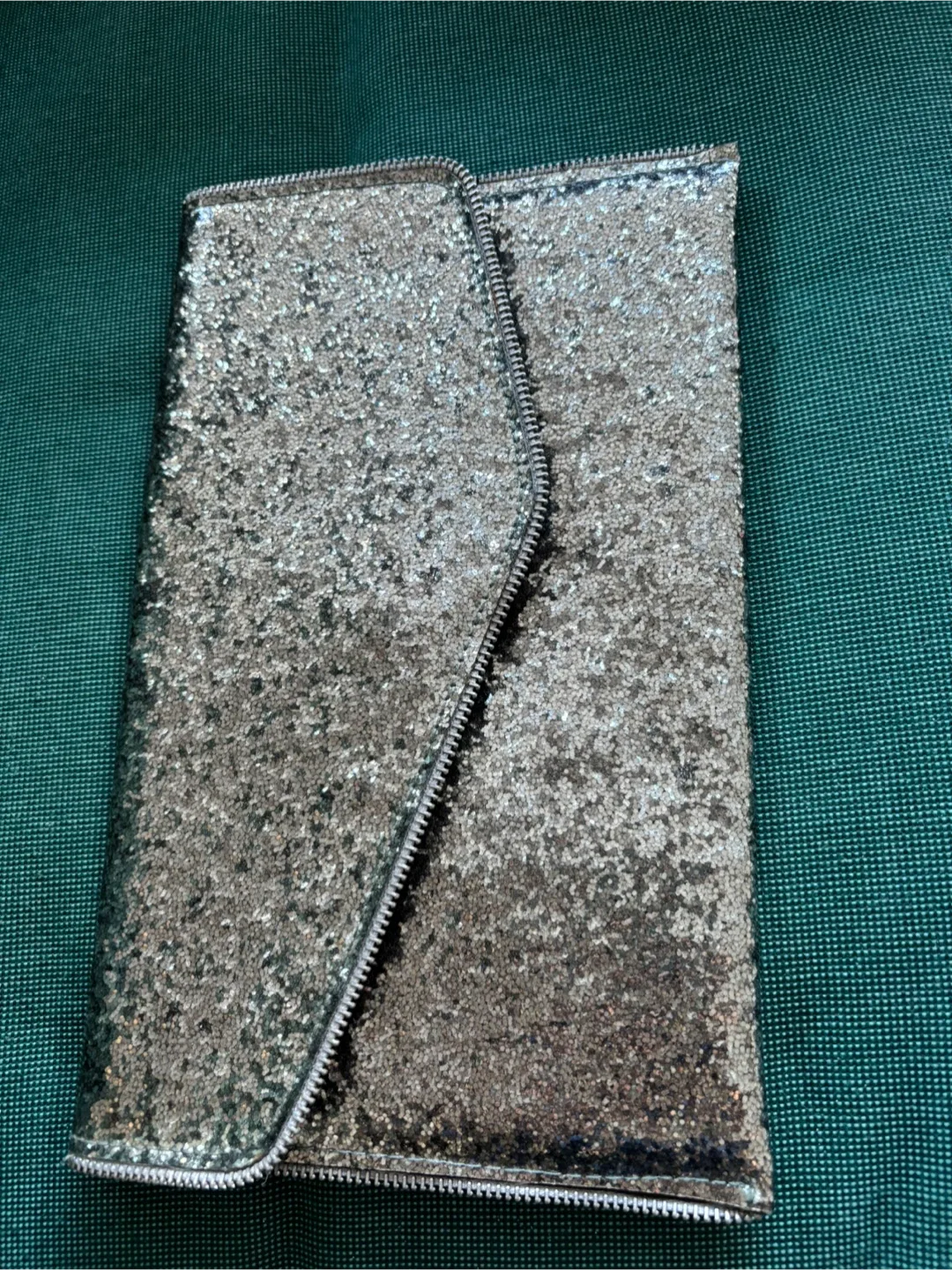 Silver Sequin Clutch