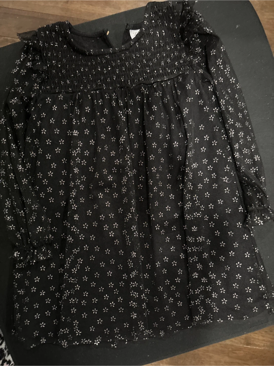 Zara Girls Black Floral Dress Size 2-3 Years