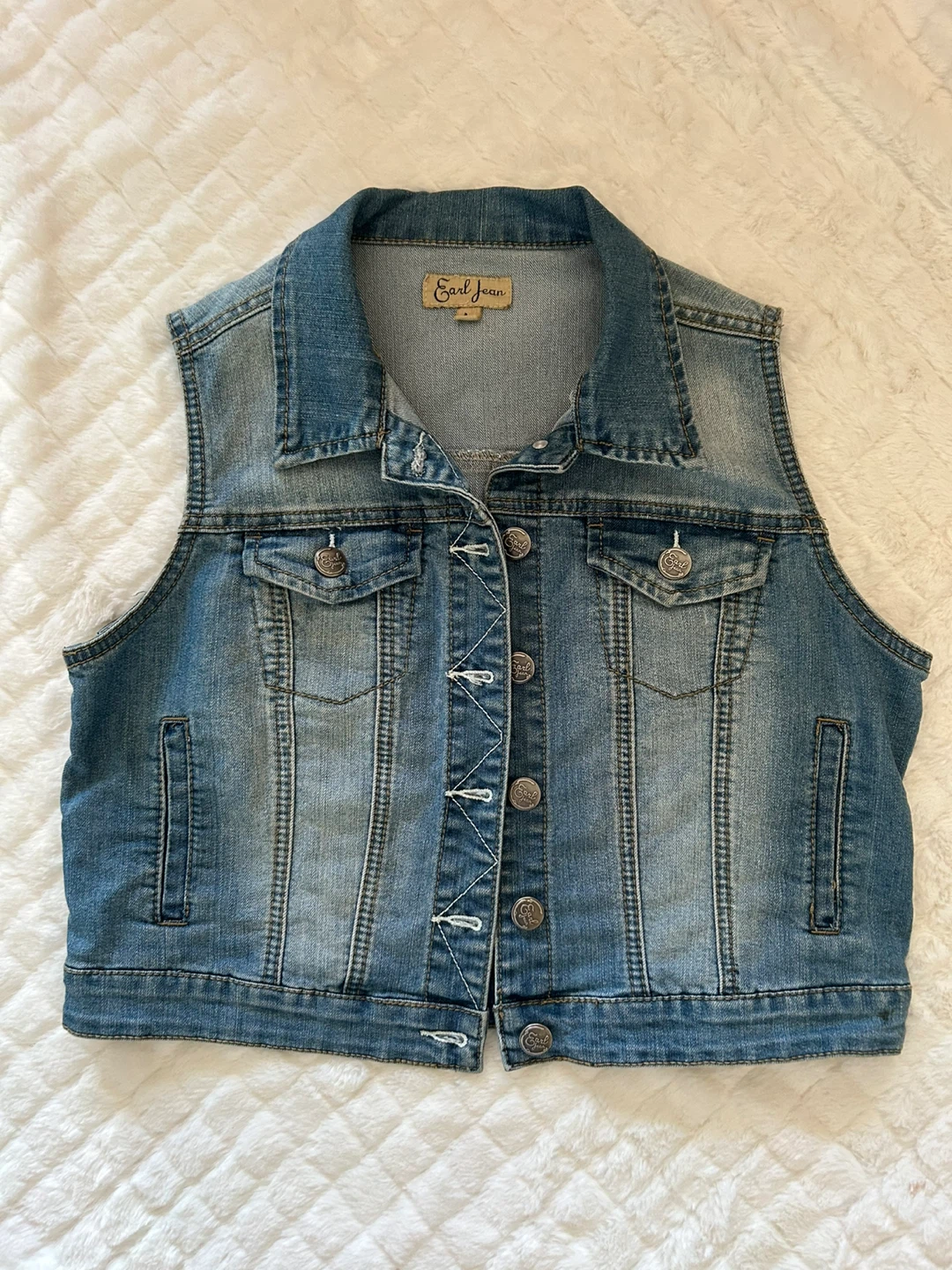 Earl Jean Denim Vest - Size M