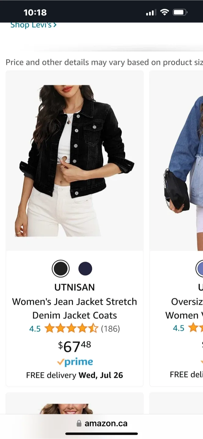 UTNISAN Women's Black Denim Jacket image indicator(3)