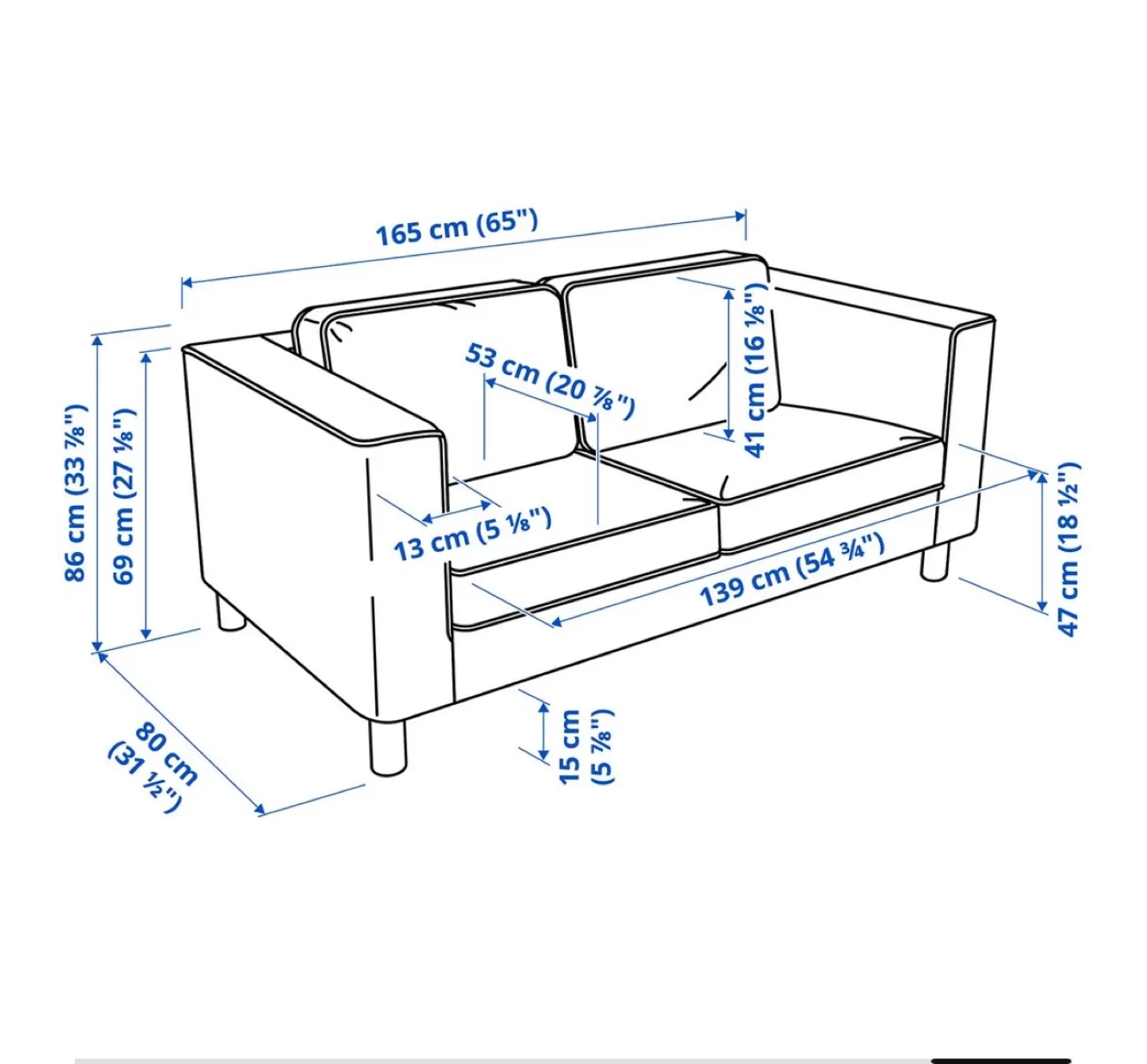 IKEA Kivik Loveseat - Light Beige image indicator(6)