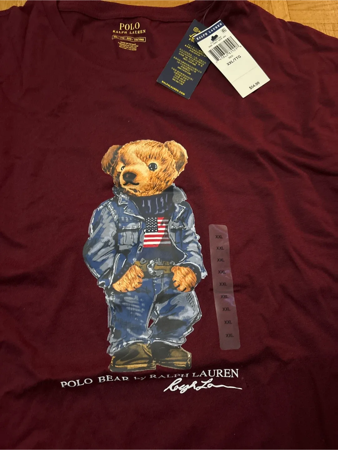 New Polo Ralph Lauren Bear Long Sleeve XXL image indicator(3)
