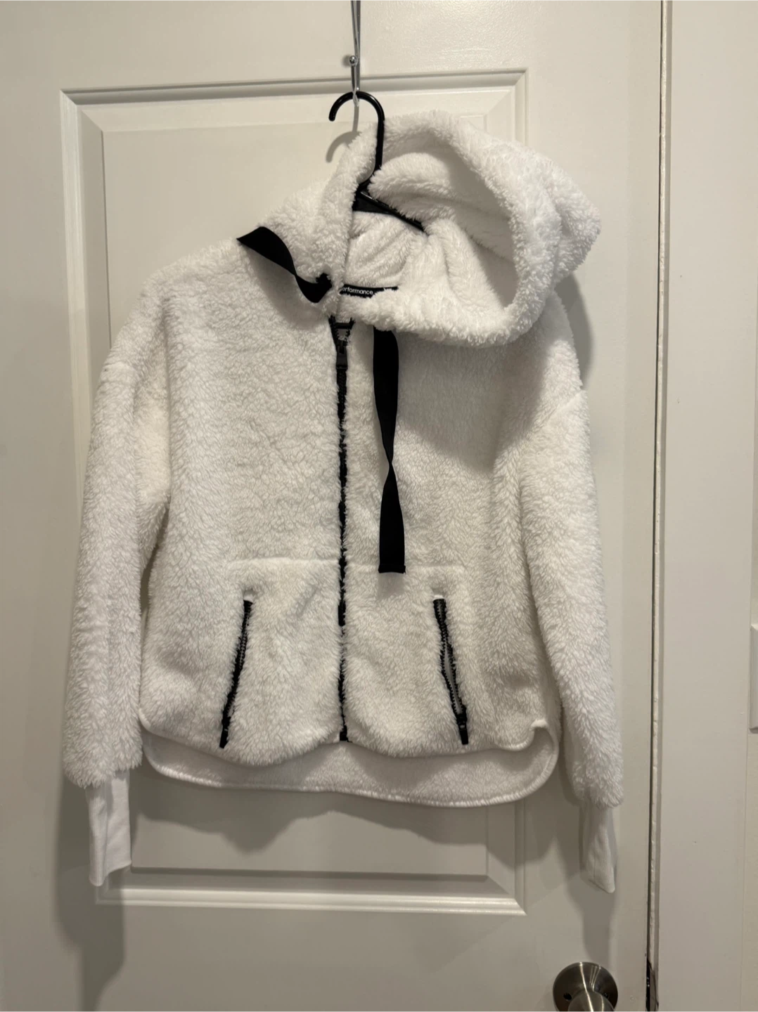 Calvin Klein Performance White Fleece Hoodie - XS - photo 4