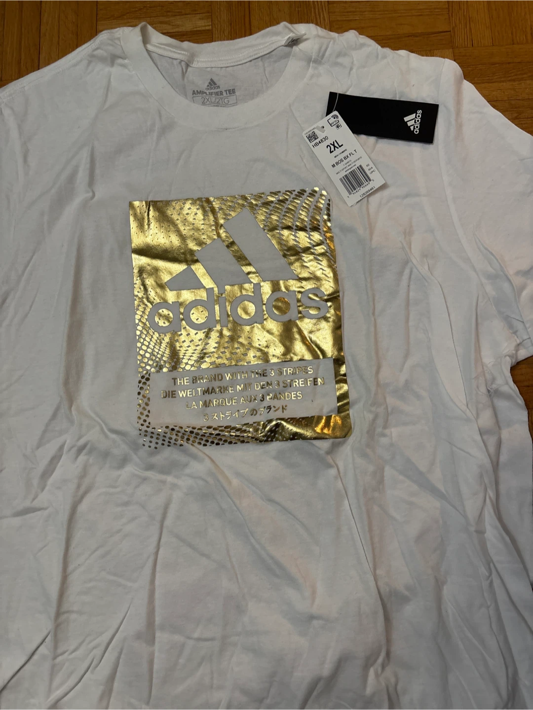 Adidas Amplifier Tee - White, 2XL - photo 3