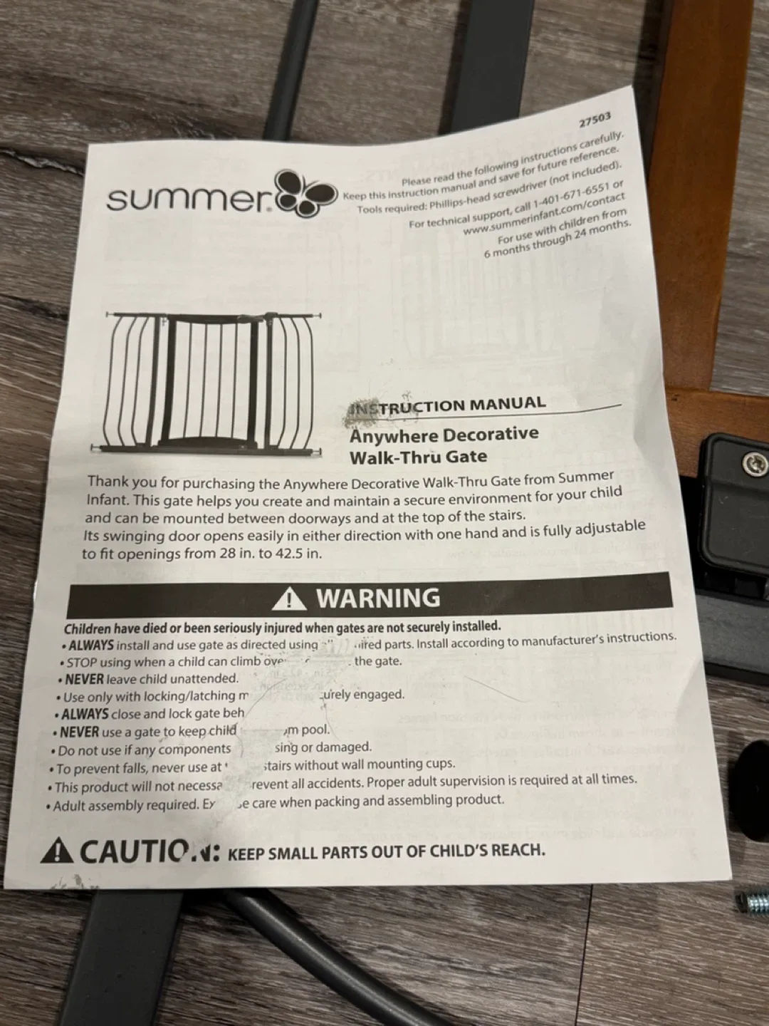 Summer Infant Anywhere Decorative Walk-Thru Gate image indicator(2)