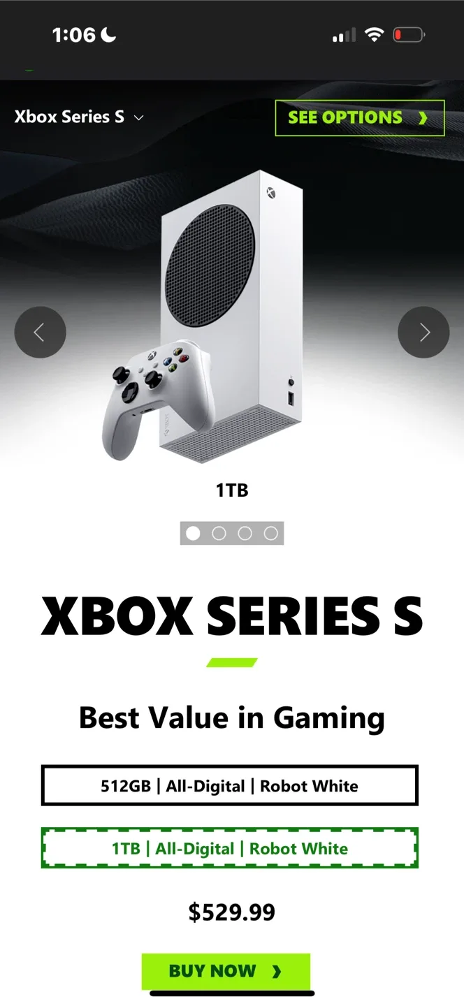 Microsoft Xbox Series S 1TB robot white(2024) Console image indicator(10)