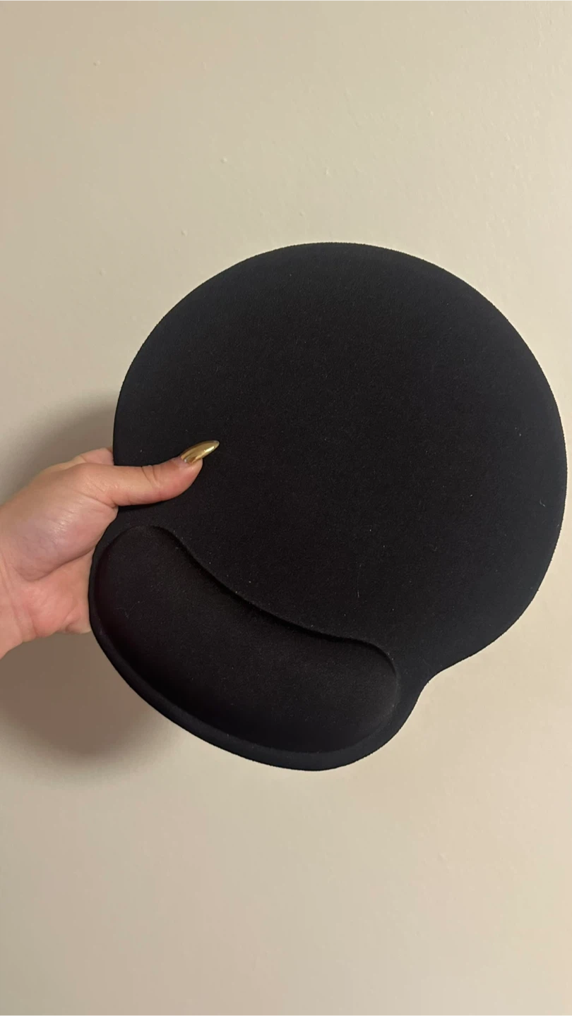 Black Mouse Pad with Wrist Rest & Keyboard Wrist Rest