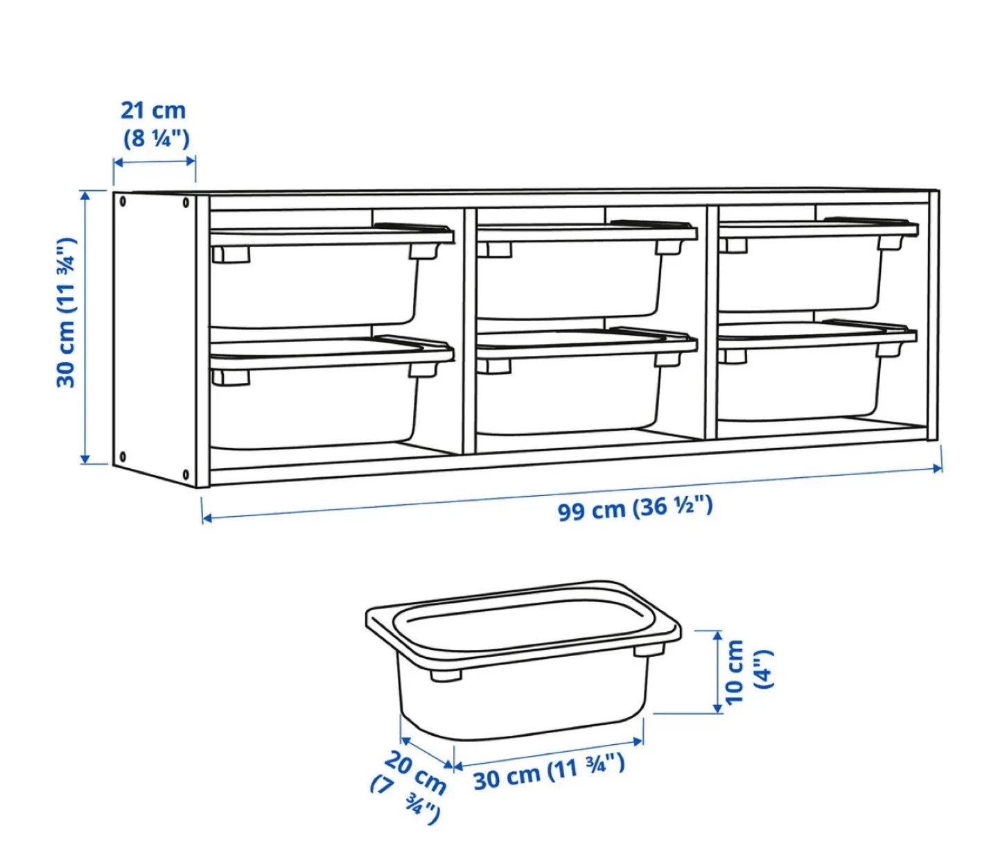 IKEA Trofast Wall Storage with Baskets image indicator(6)
