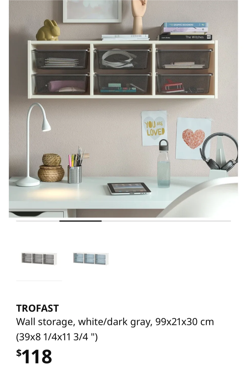 IKEA Trofast Wall Storage with Baskets thumbnail