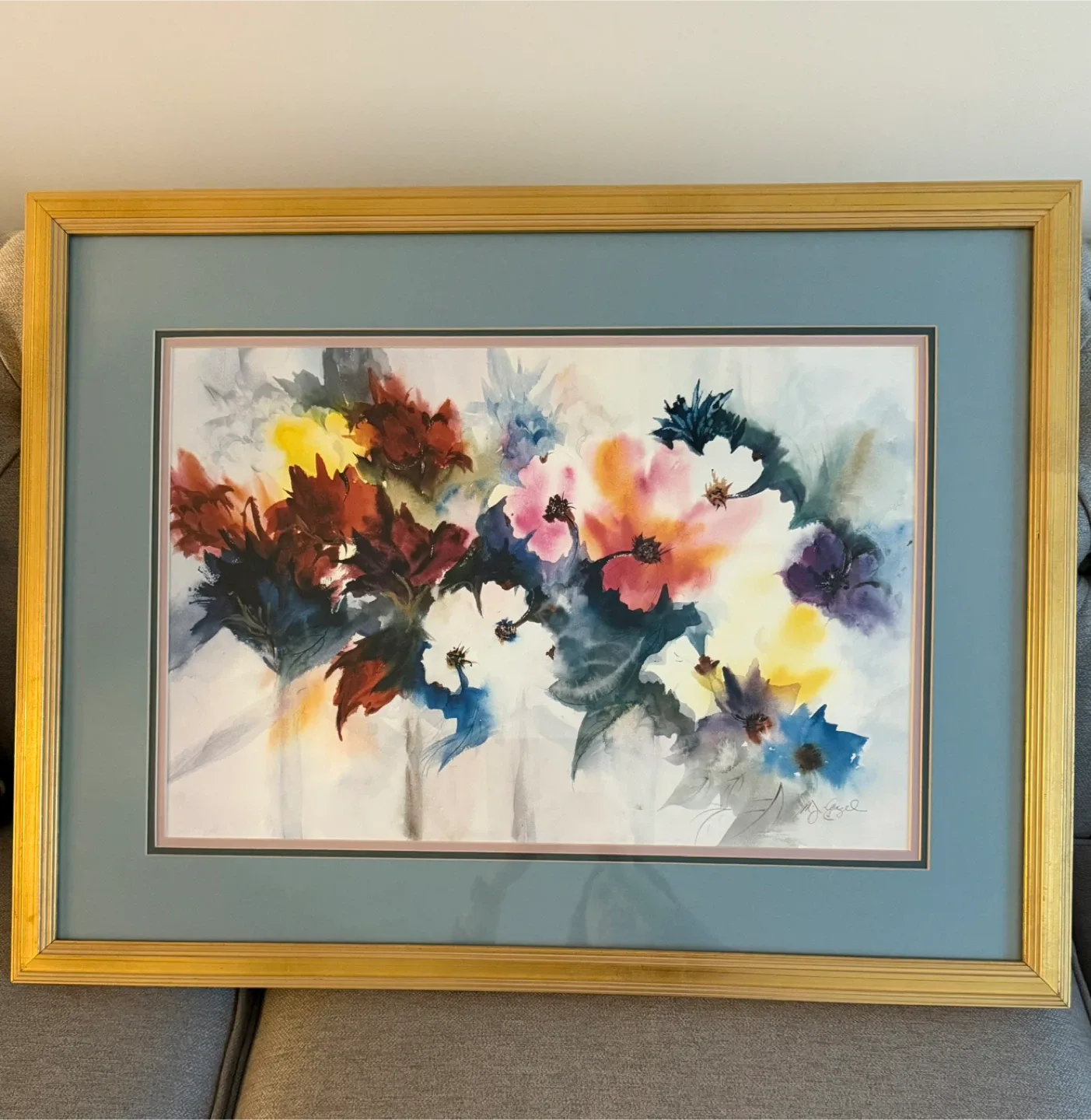 Fantastic Framed Floral Watercolour Print image indicator(2)