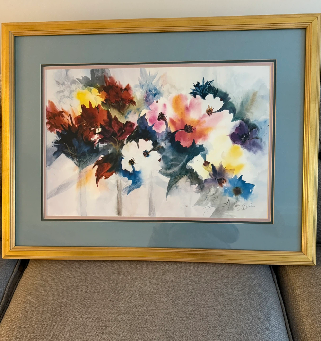 Fantastic Framed Floral Watercolour Print