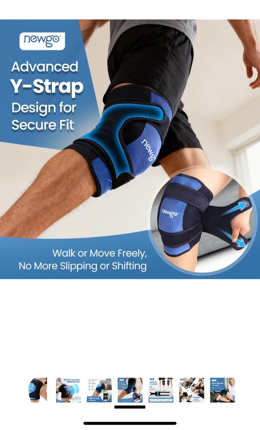 Newgo Knee Ice Pack Wrap - One Size image indicator(3)