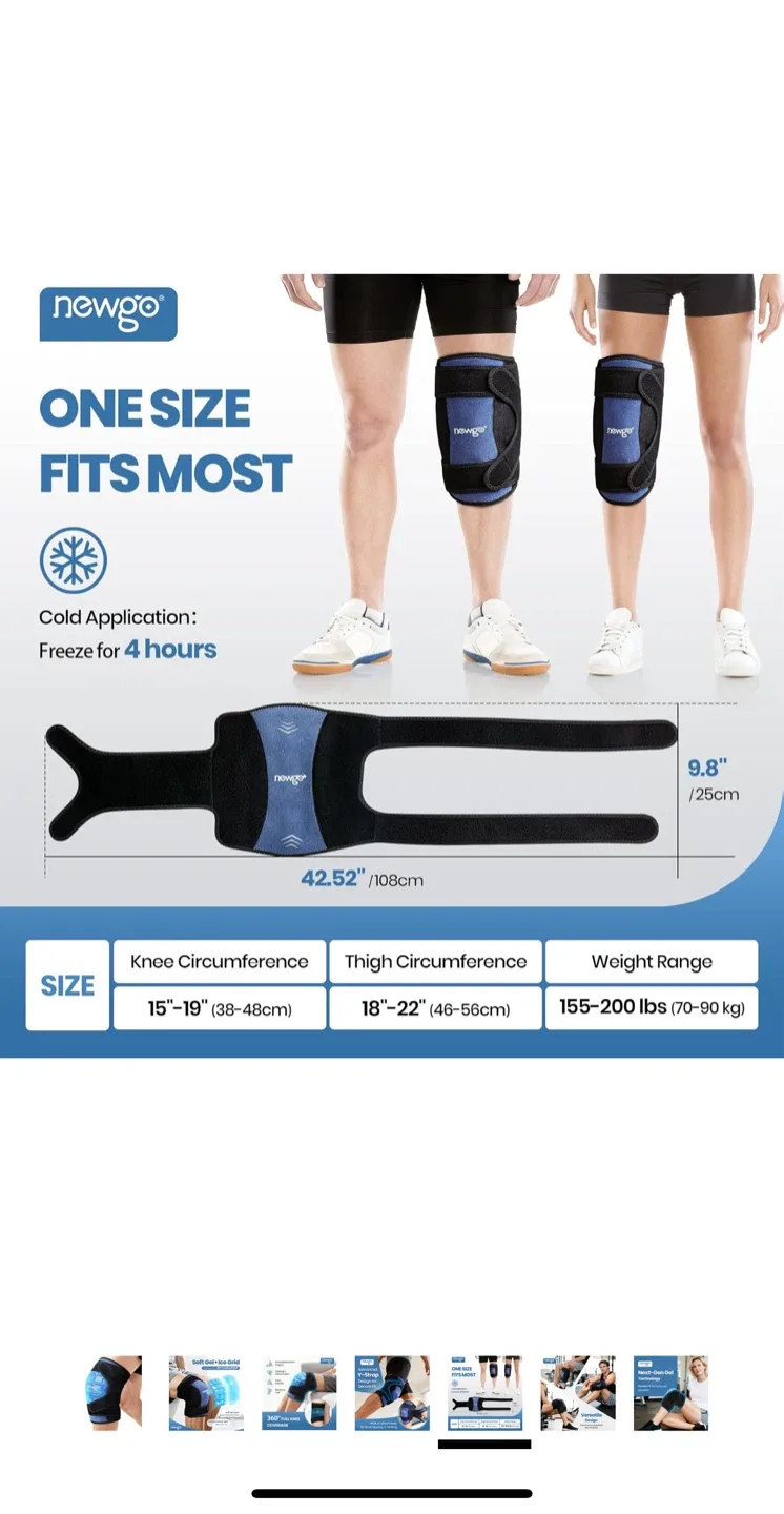Newgo Knee Ice Pack Wrap - One Size image indicator(2)