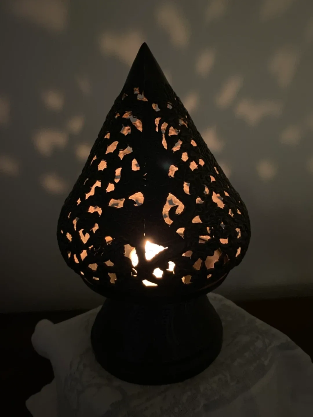 Decorative Carved Metal Candle Holder image indicator(2)