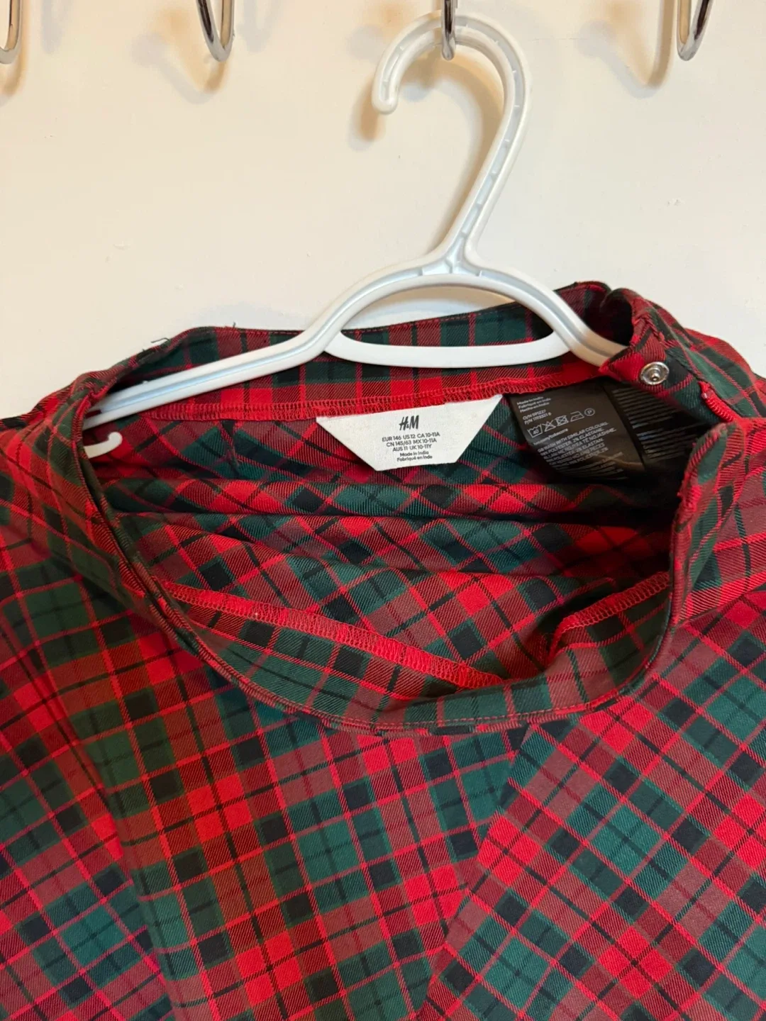 H&M Red & Green Plaid Skirt - Size 12 image indicator(2)