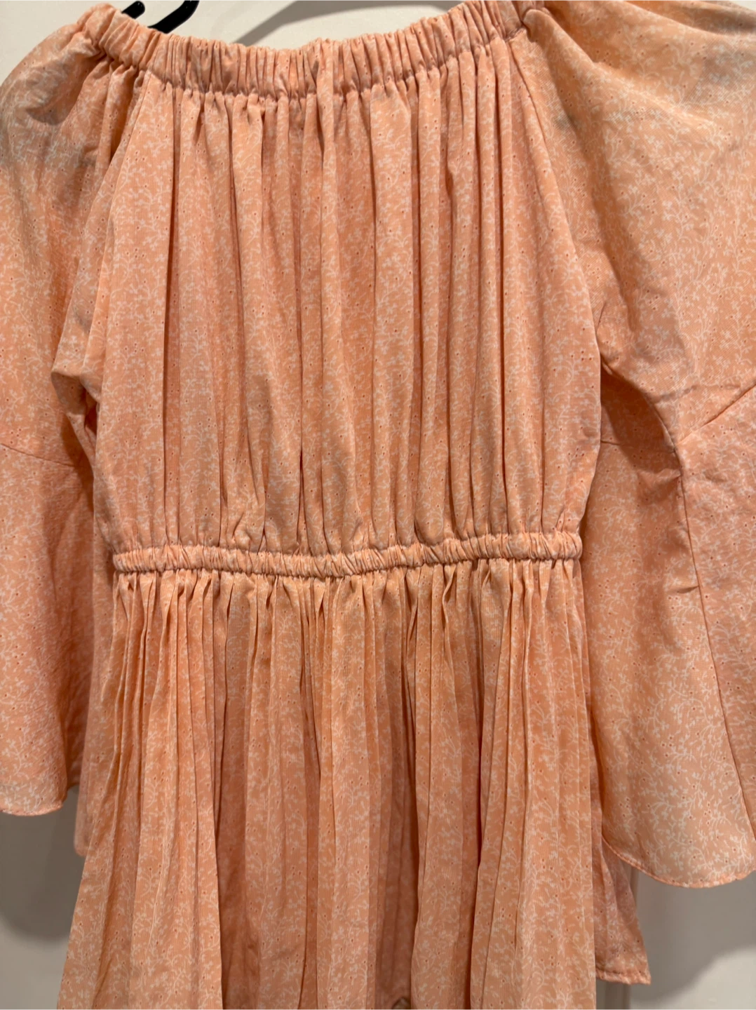 Peach Floral Off-the-Shoulder Blouse - photo 2