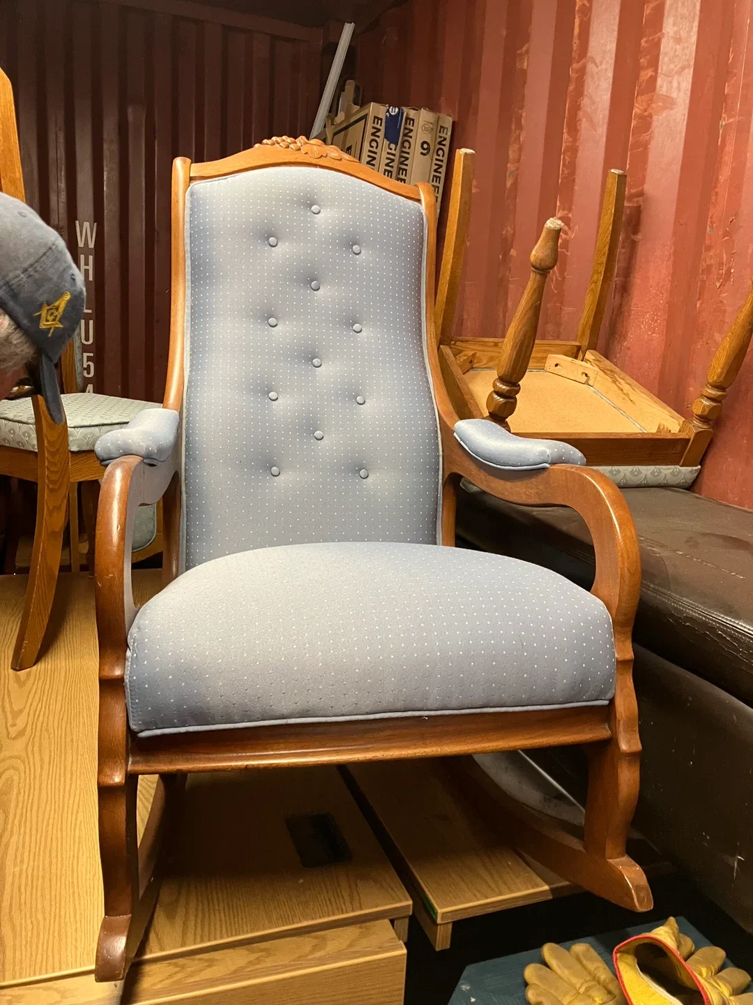 Vintage Rocking Chair - Light Blue image indicator(2)