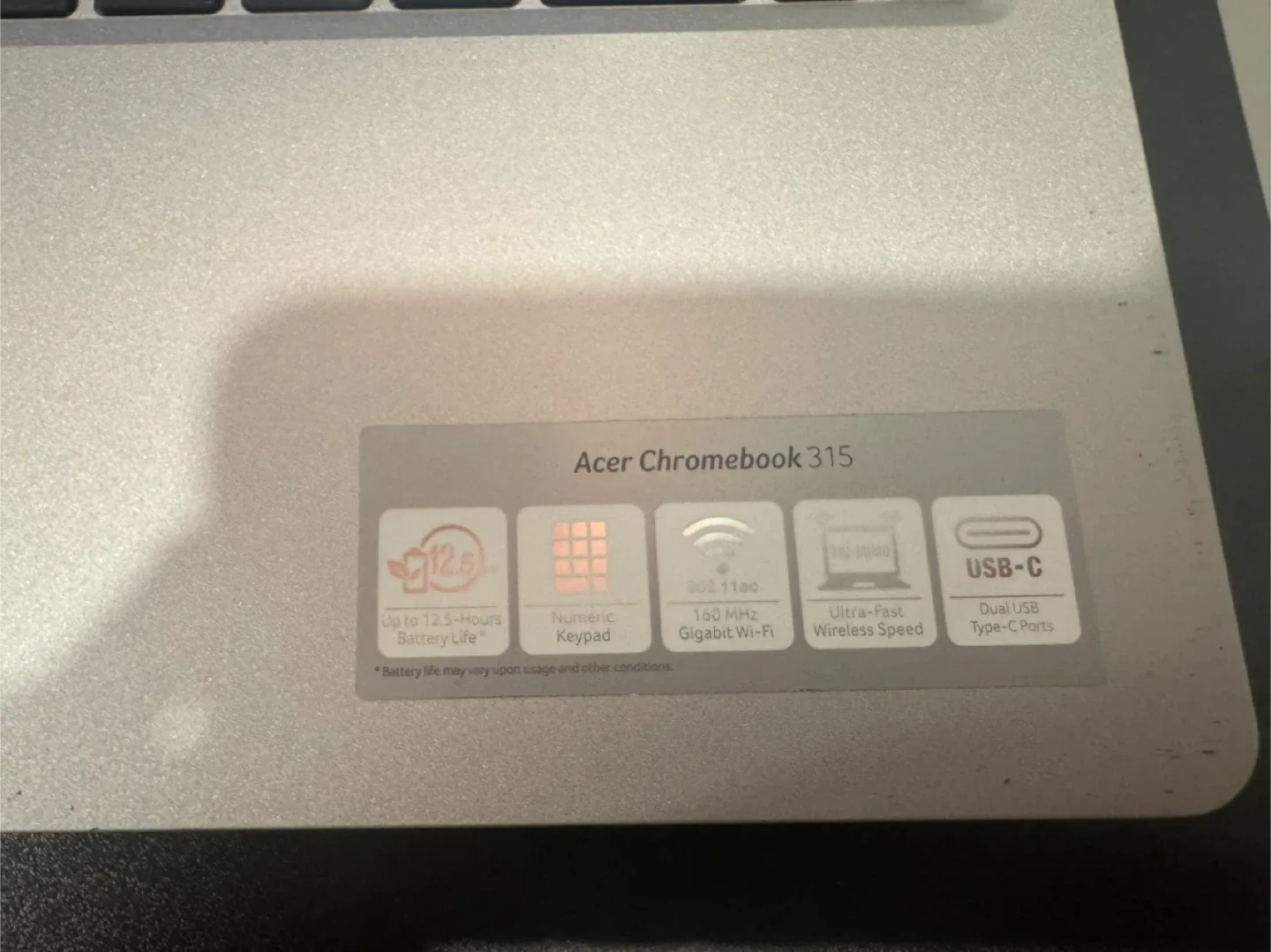 Acer Chromebook 315 (2022) image indicator(4)