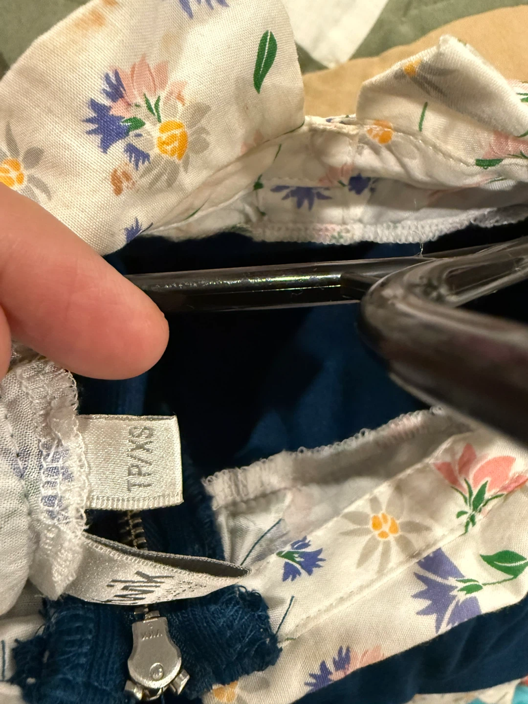 Blue XS/S Sweater with Floral Collar - photo 4