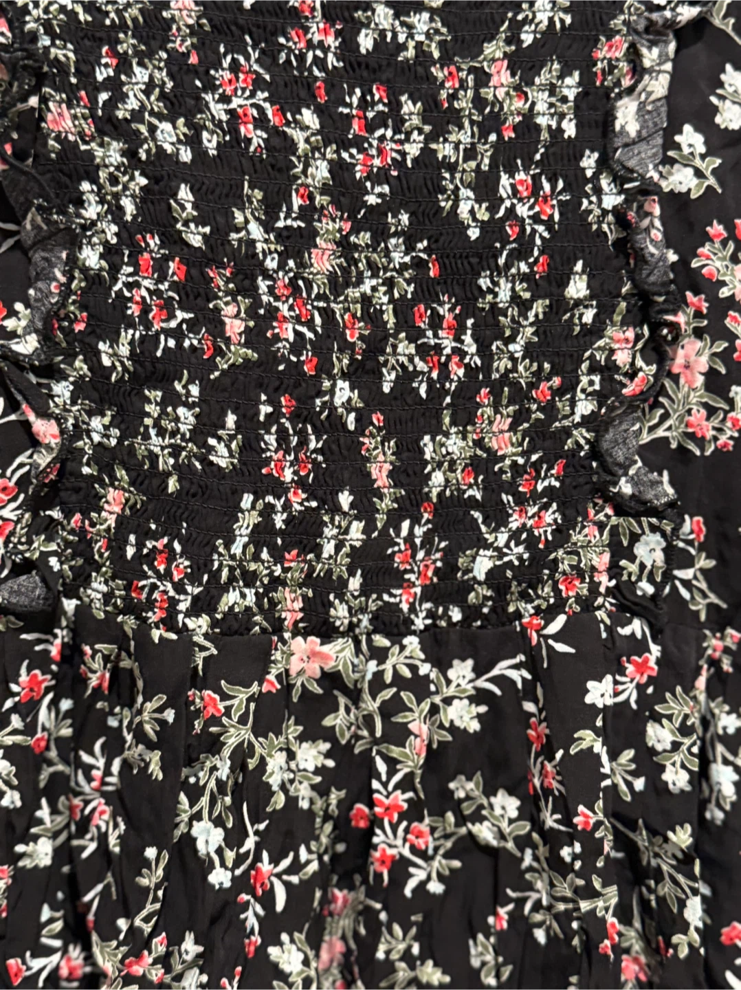Floral Print Smocked Blouse - photo 5