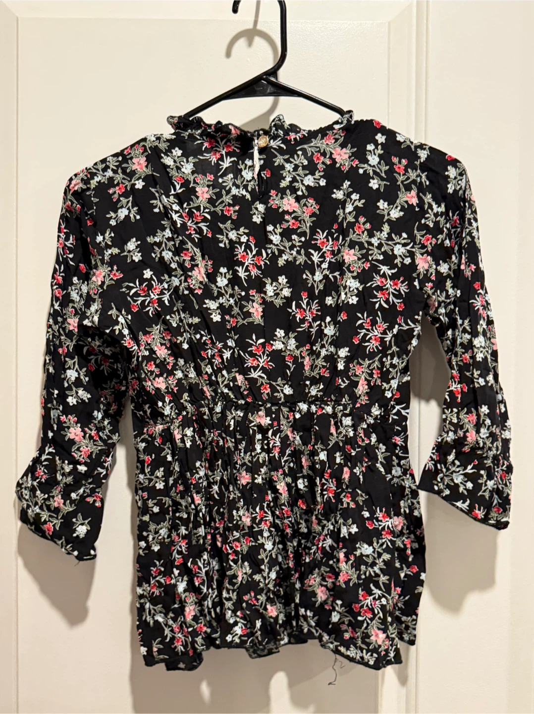Floral Print Smocked Blouse - photo 3