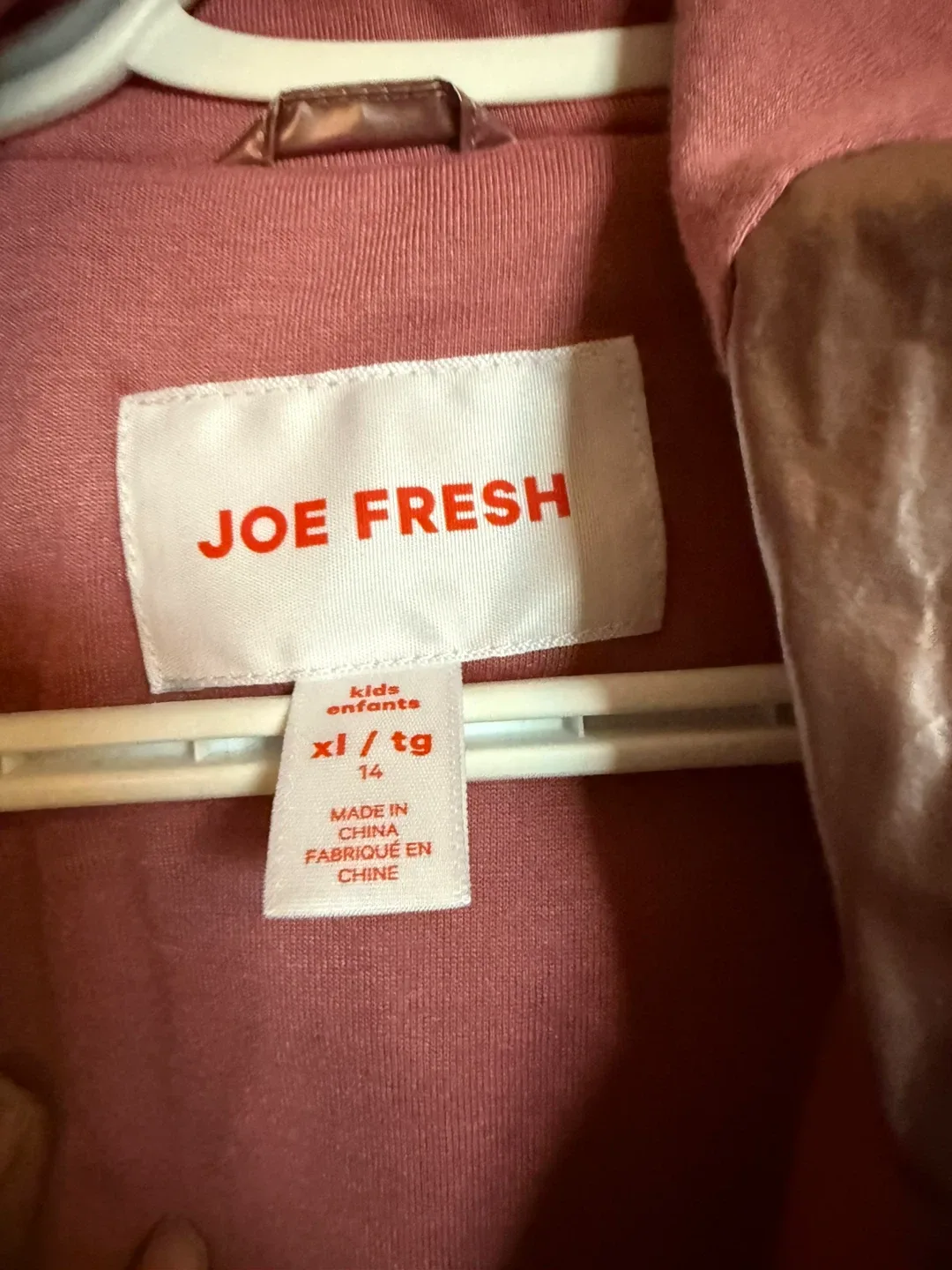 Girls Joe Fresh Kids XL/14 Rose Gold Jacket image indicator(2)