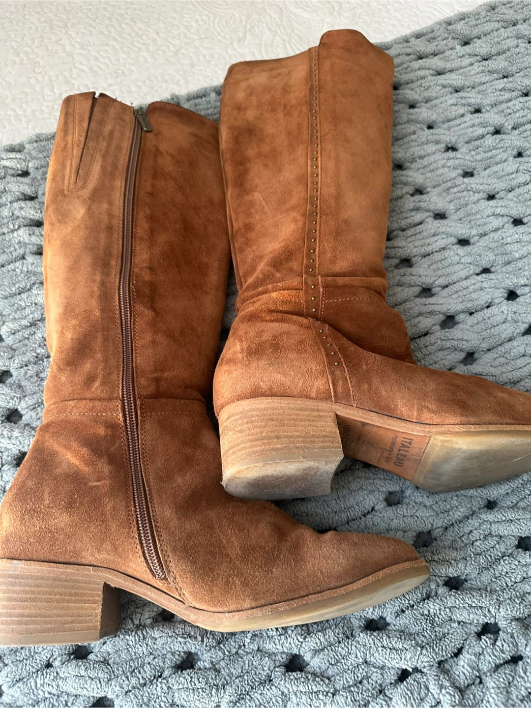 ITALEAU Brown Suede Knee-High Boots — Handmade in Italy - photo 3