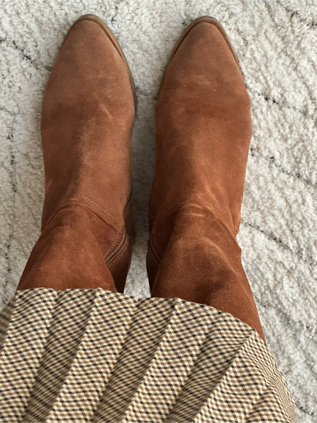 ITALEAU Brown Suede Knee-High Boots — Handmade in Italy