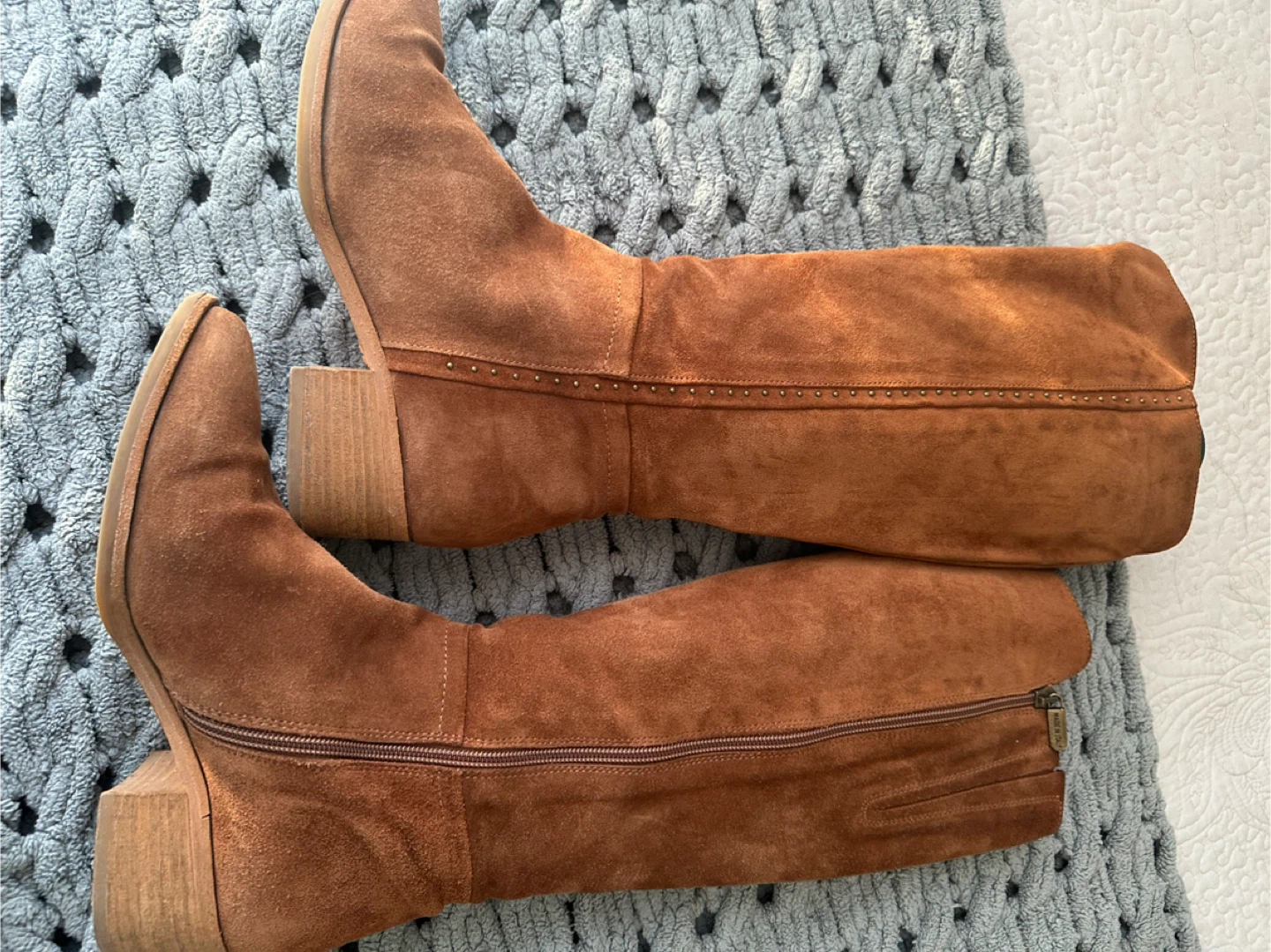 ITALEAU Brown Suede Knee-High Boots — Handmade in Italy - photo 2