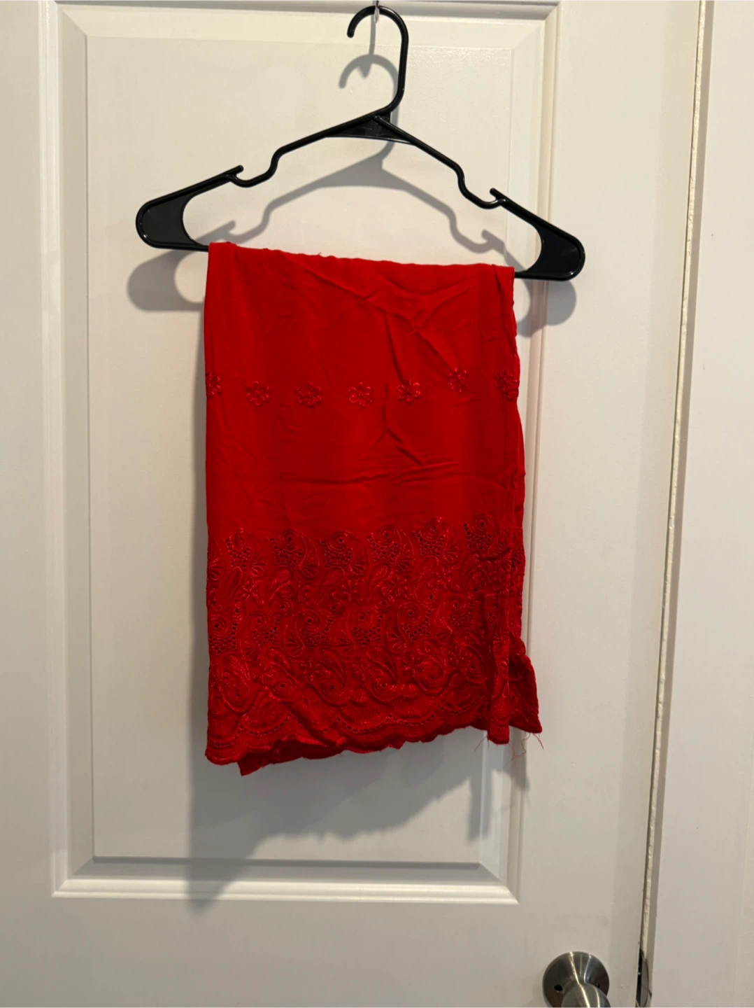 Red Embroidered Pants - photo 3