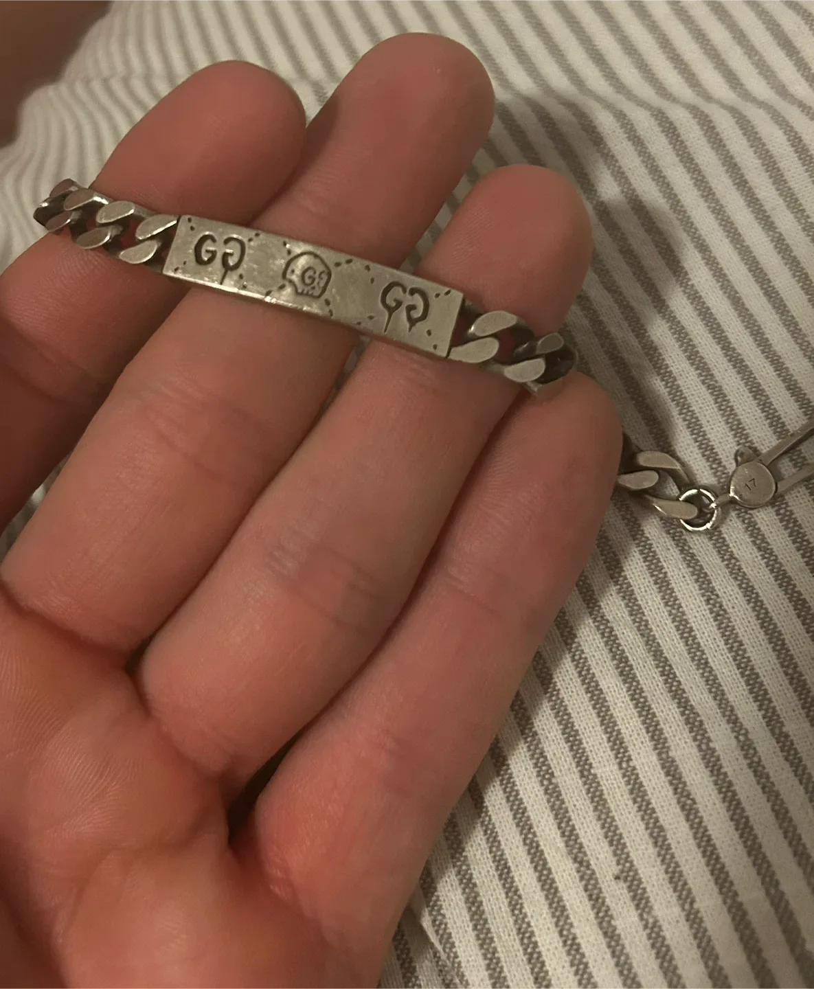 Gucci Silver Bracelet with Skull