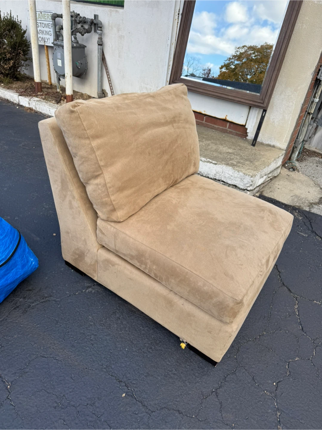 Crate & Barrel Beige Lounge Chair - photo 3