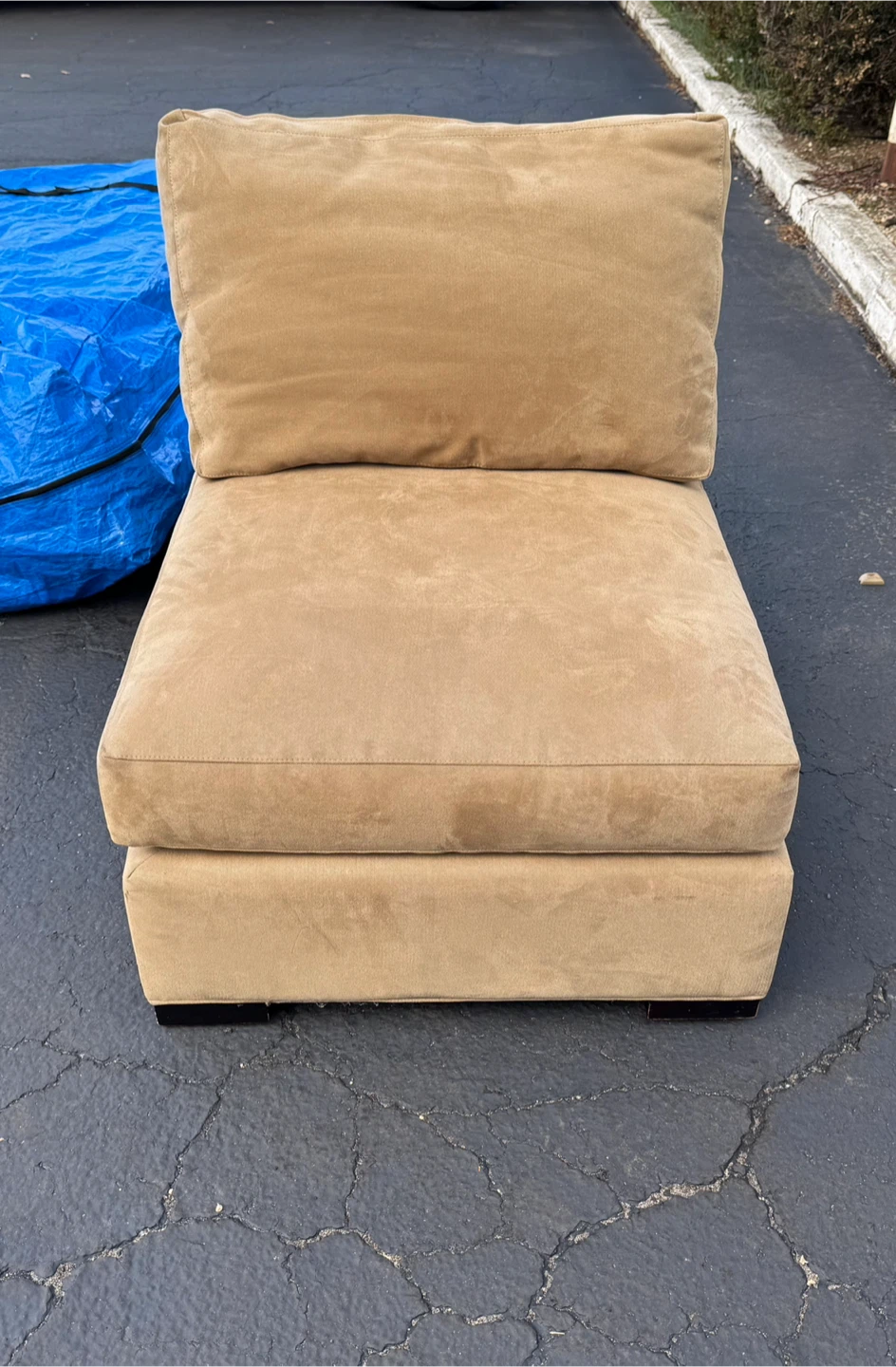Crate & Barrel Beige Lounge Chair