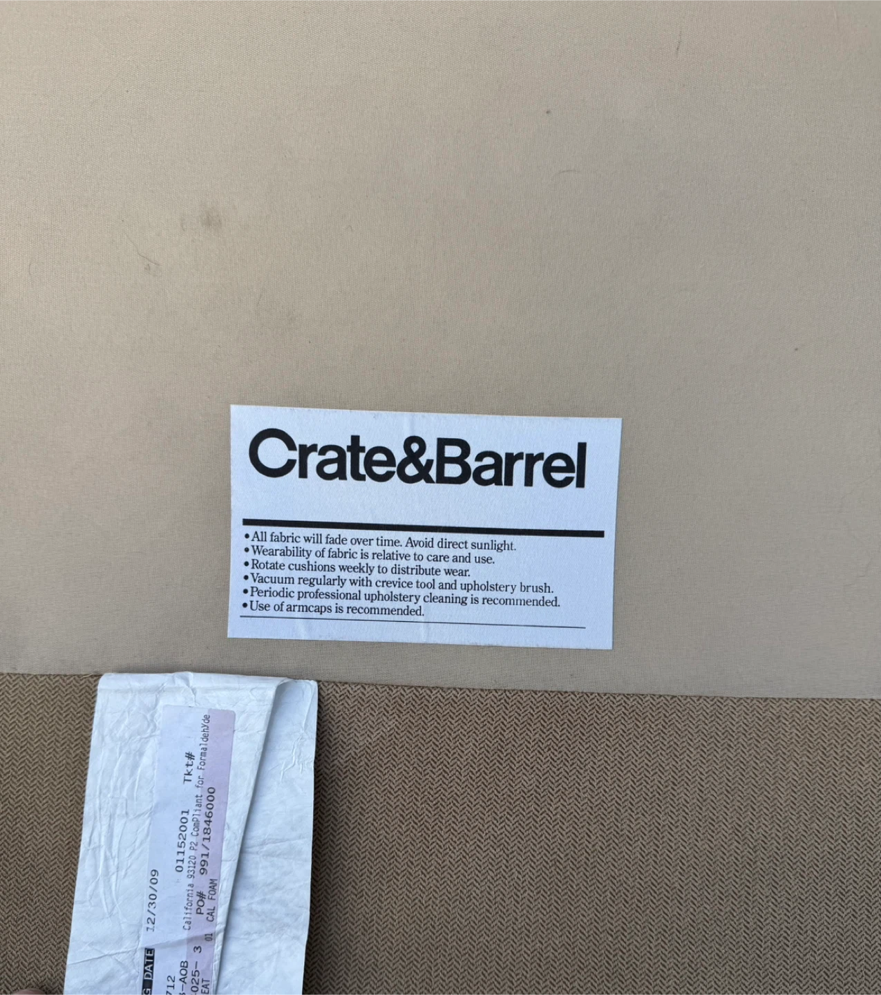 Crate & Barrel Beige Lounge Chair - photo 5