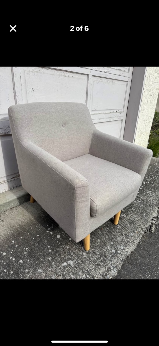 Light Grey Armchair - photo 5