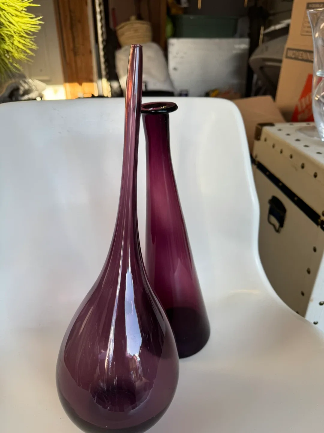 Purple Glass Vases - Set of 2 image indicator(3)