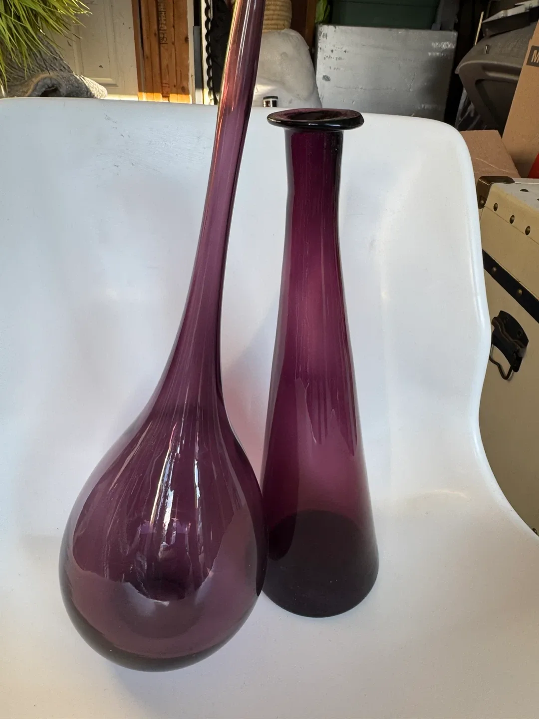 Purple Glass Vases - Set of 2 image indicator(4)